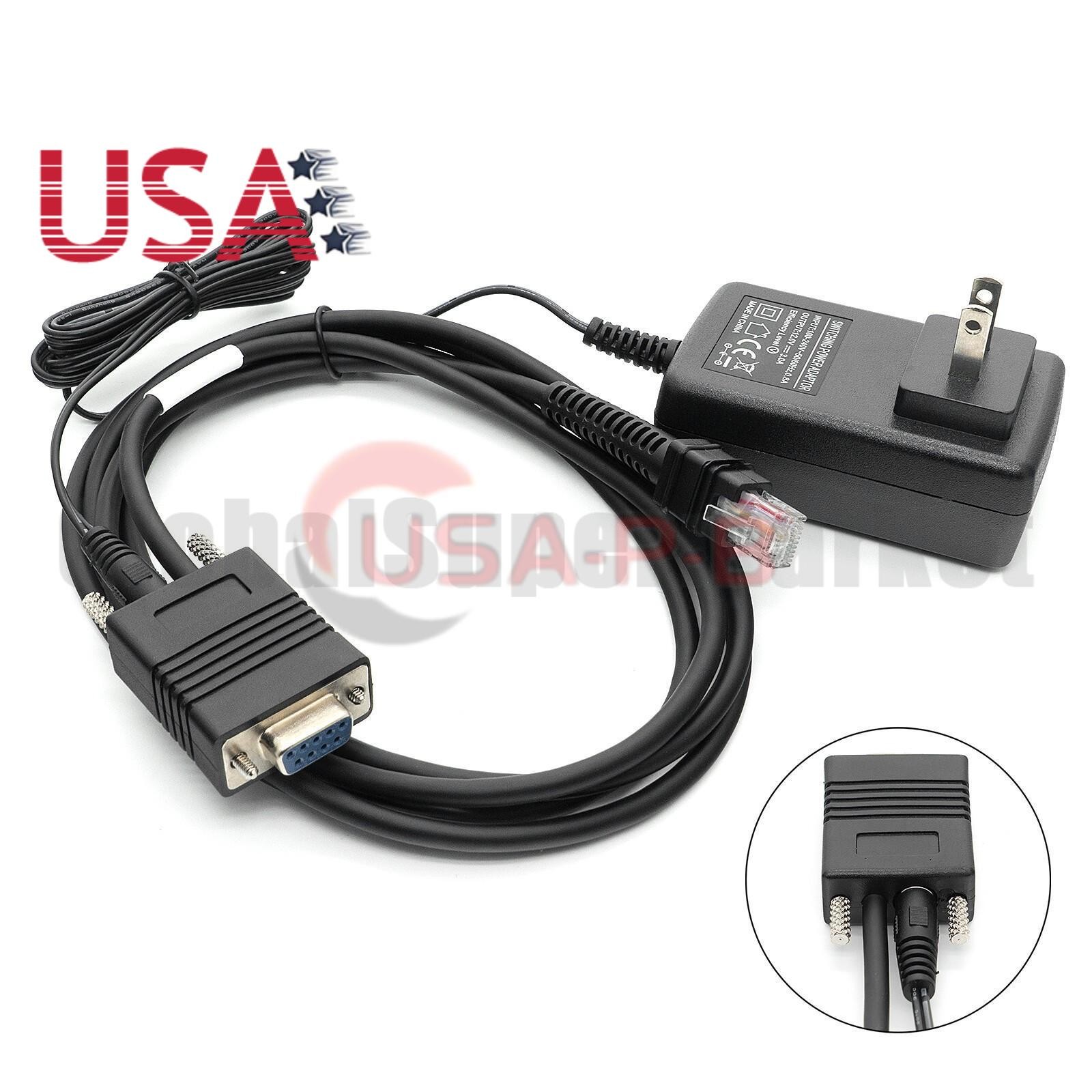 RS232 DC12V Serial Cable 6.5FT For Zebra DS3678 LI3678 Barcode Scanner USA SHIP