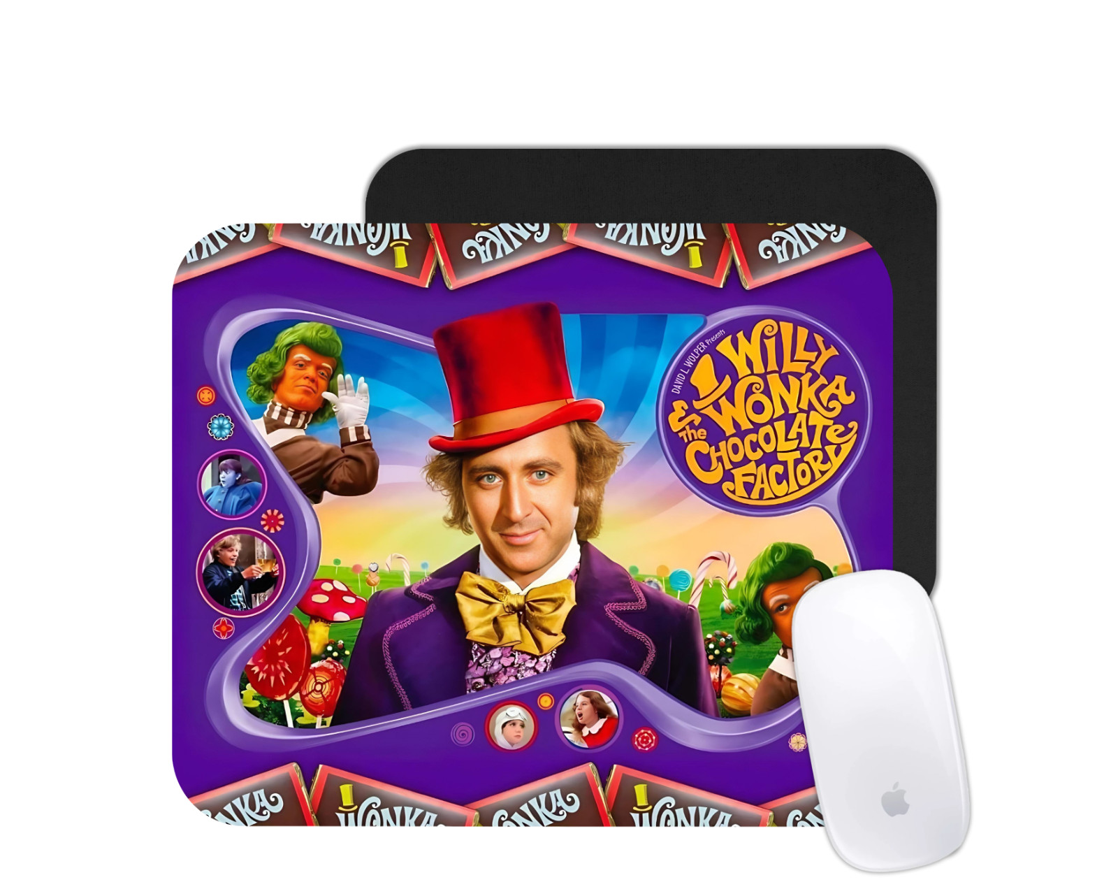 Retro Candy Chocolate Factory Style Mouse Pad – Bright Colorful Desk Mat Gift