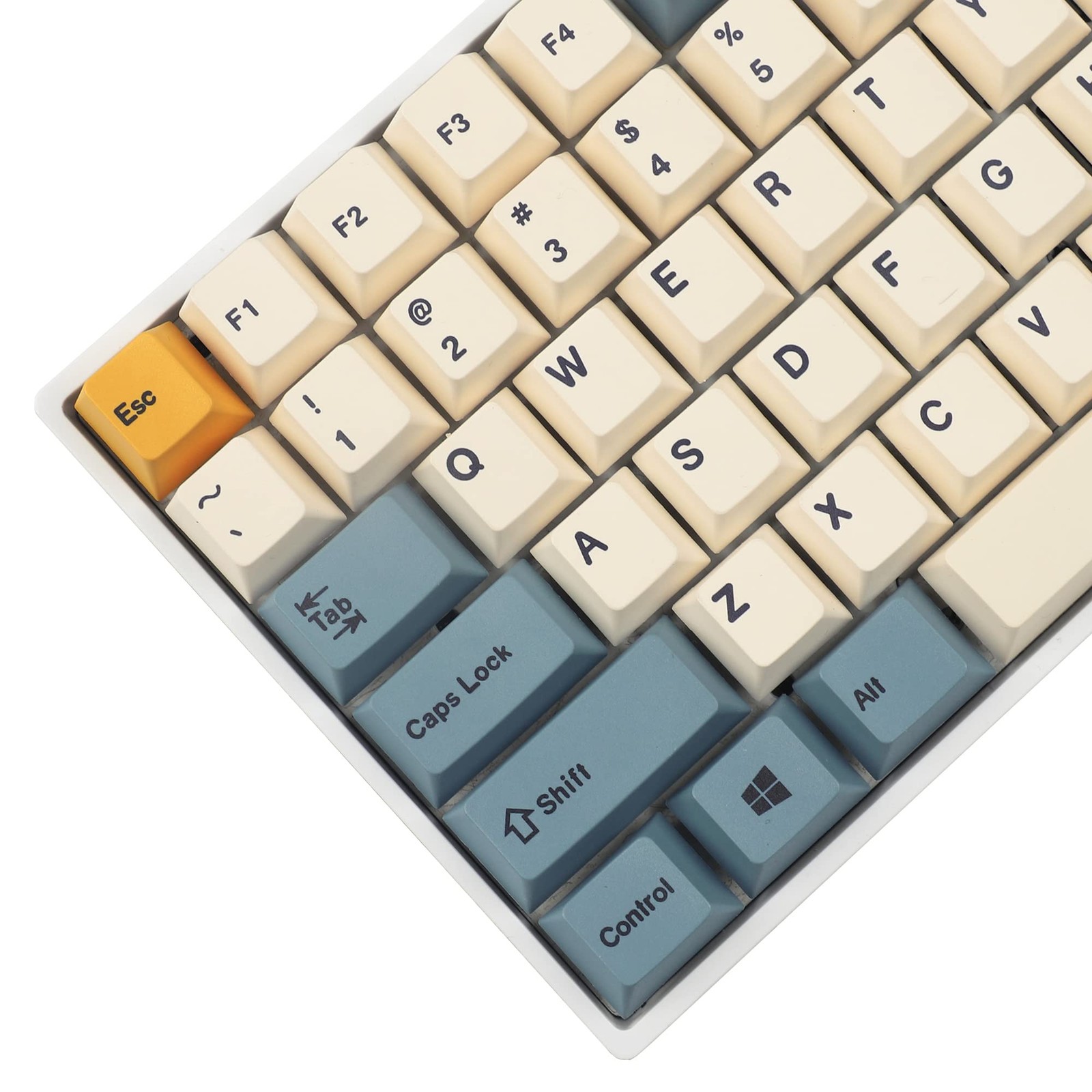 Apricot Yellow Dye Sub Thick PBT Cherry Profile Keycaps Set 145 Keys Box Set