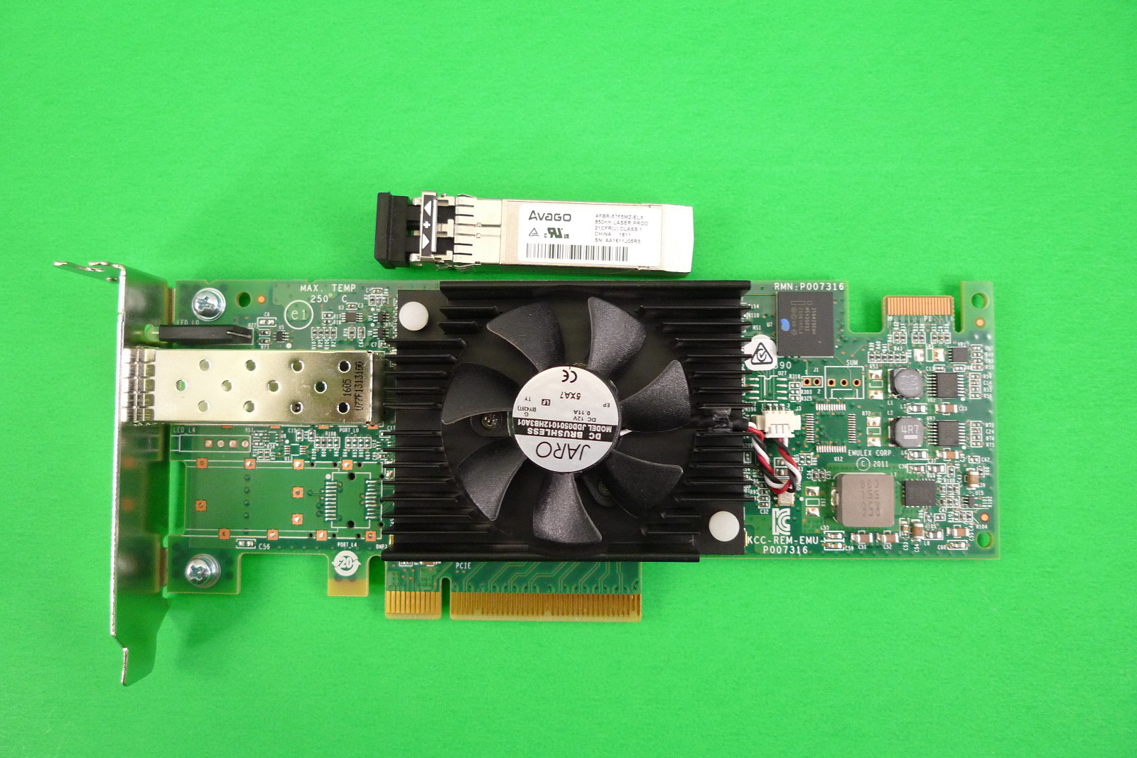 Dell 16GB Single Port Fiber Channel Card w/SFP Transceiver AFBR-57F5MZ-ELX 11H8D