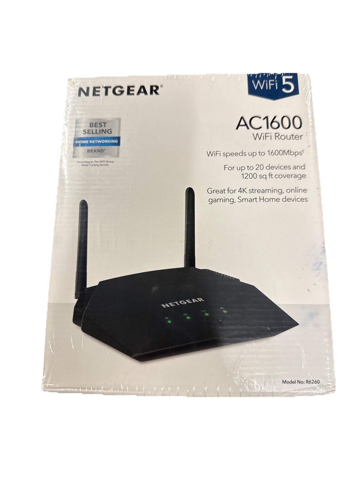 NETGEAR AC1600 Dual-Band Smart Wi-Fi Router - R6260-100NAS