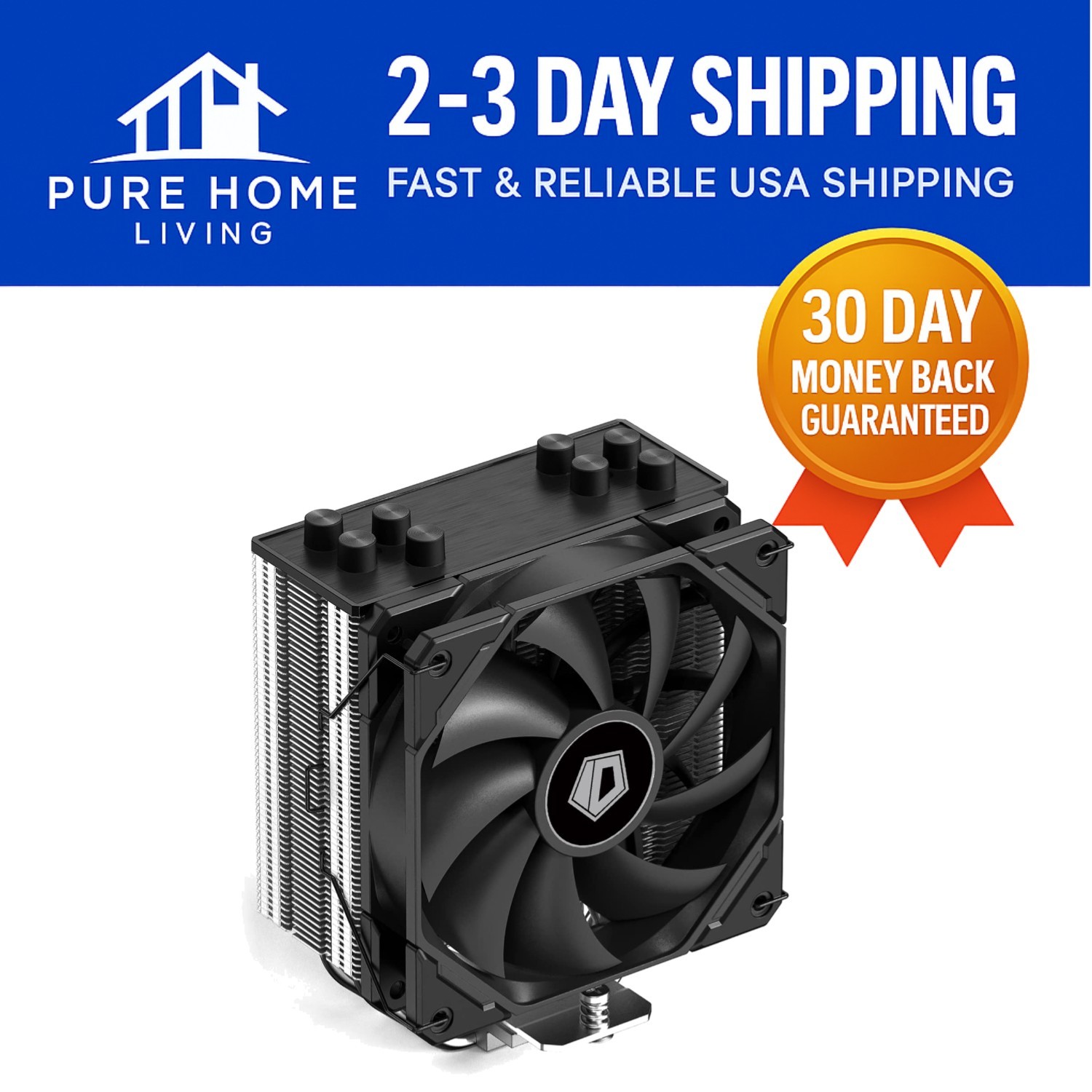 Ultra-Quiet CPU Cooler with 4 Heatpipes & Speed-Control 120mm Fan for Gaming PCs