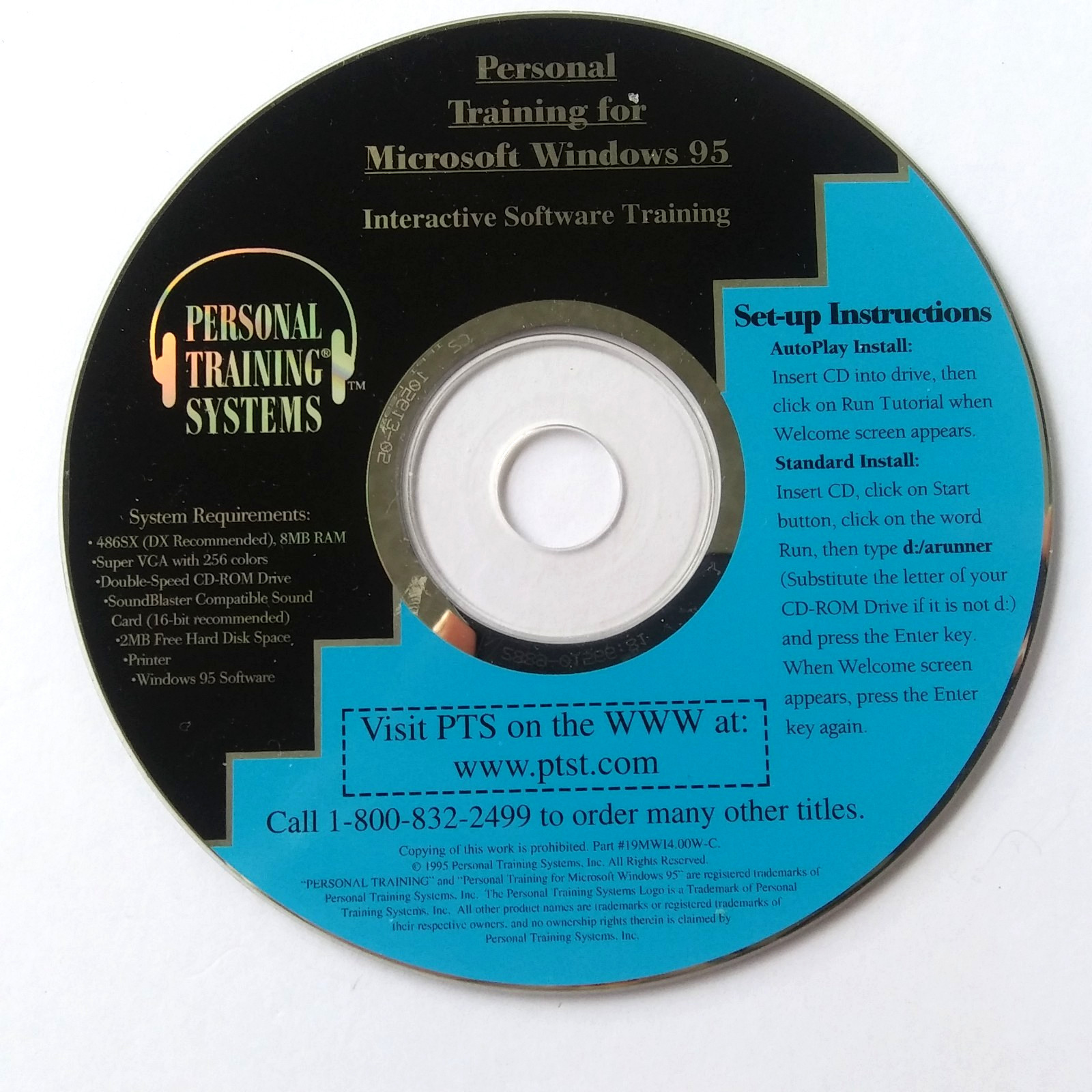 Personal Training Microsoft Windows 95 CD-ROM Interactive Software Tutorial PC