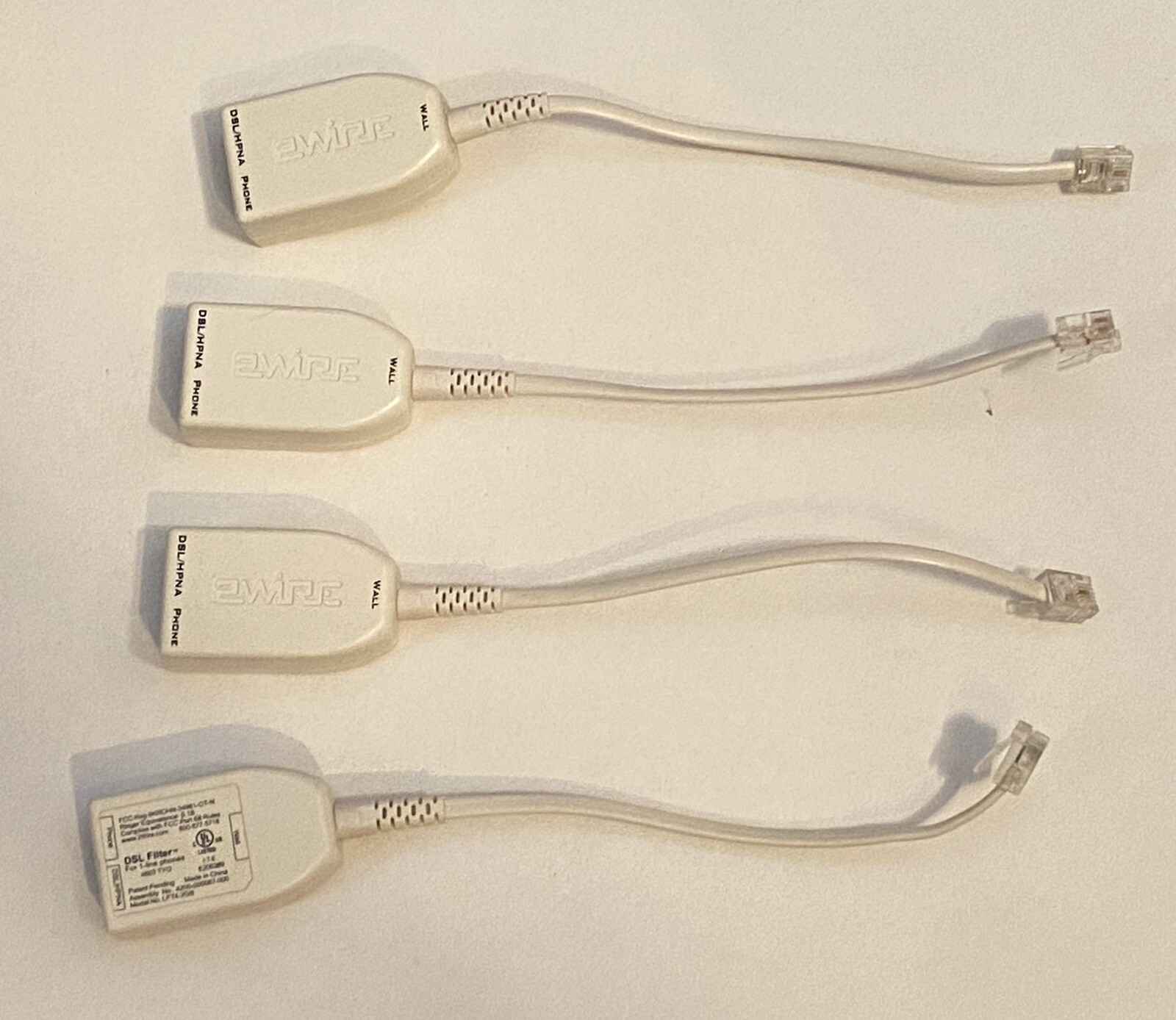 2WIRE DSL IN-LINE TELEPHONE FILTER LFT4-2GB FOR 2 LINE PHONES LOT of FOUR