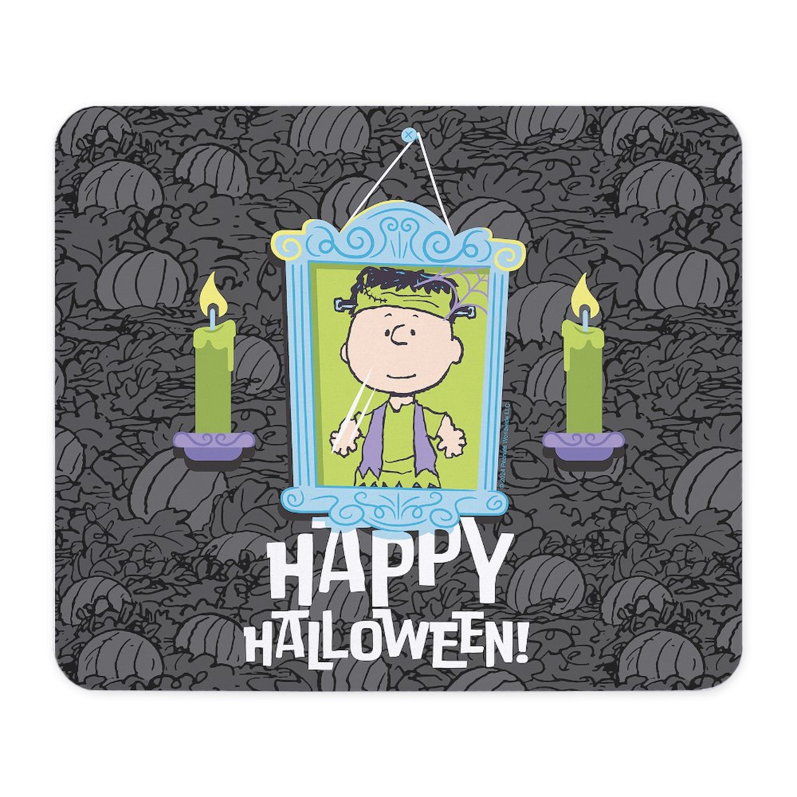 CafePress Peanuts Happy Halloween Charlie Brown Portrait Mousepad  (1223861230)