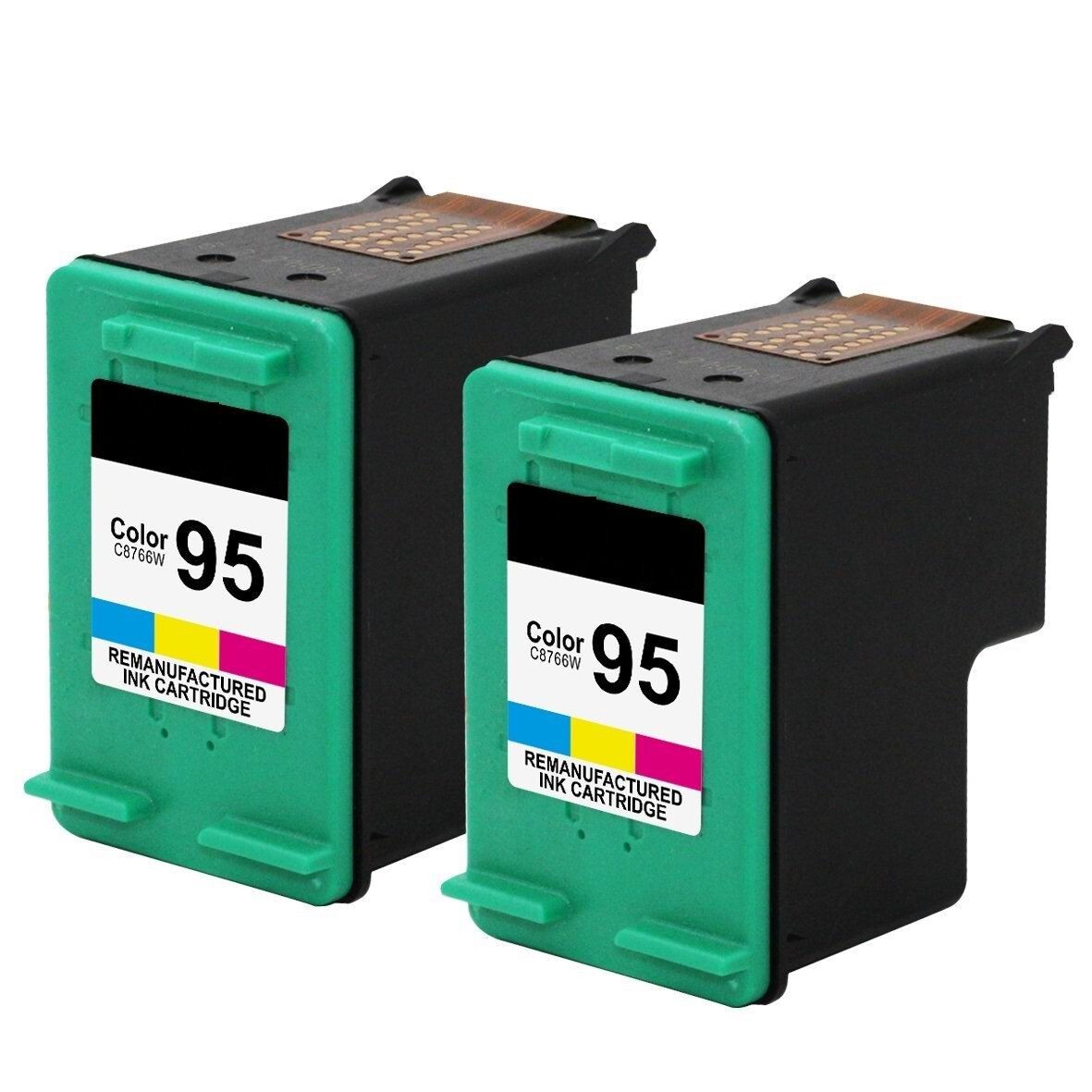 2PK Replacement For HP 95 tri-color ink cartridges  Deskjet 6840 PhotoSmart 2608
