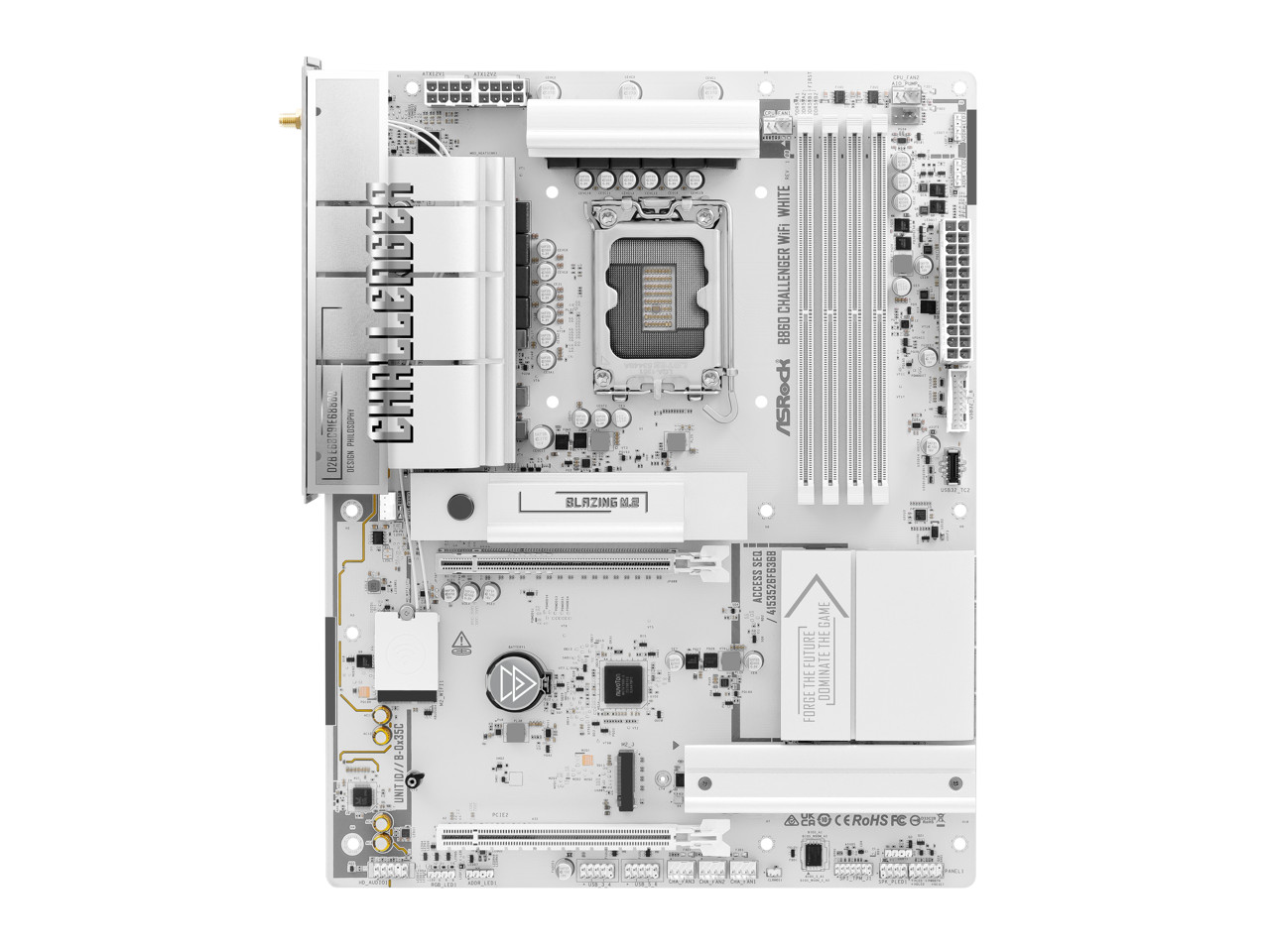 ASRock B860 CHALLENGER WIFI WHITE LGA 1851 Intel B860 SATA 6Gb/s DDR5 Intel Core