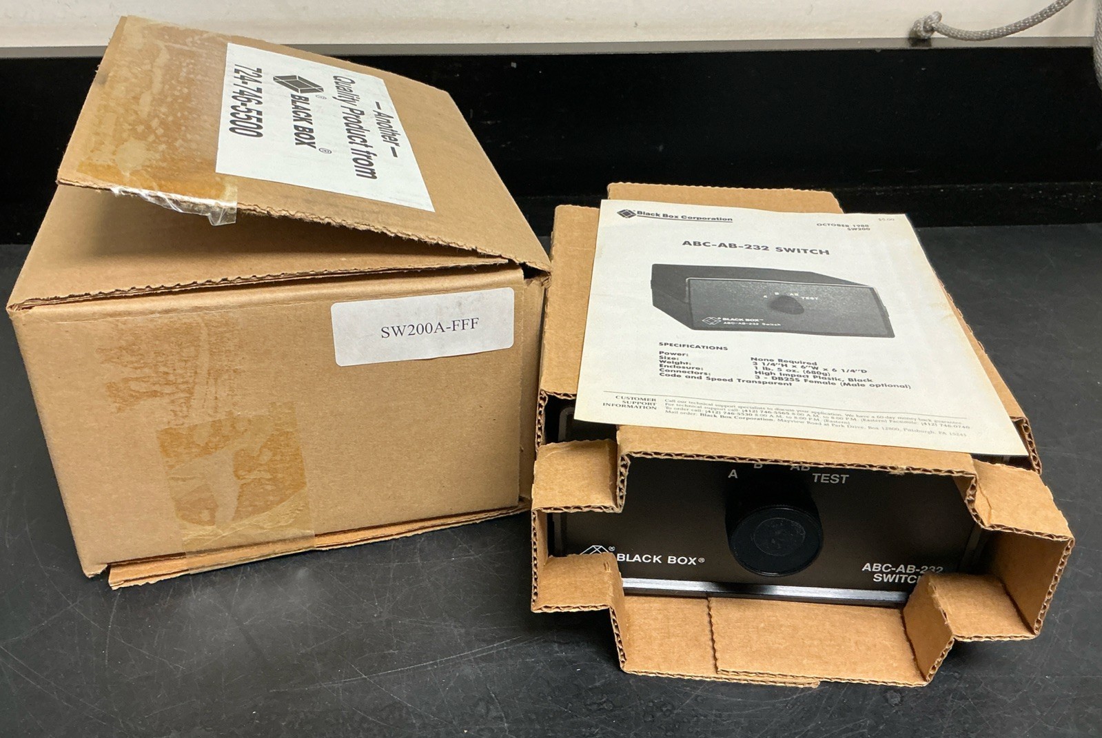 Black Box ABC-AB-232 Switch | Model SW200L-FFF