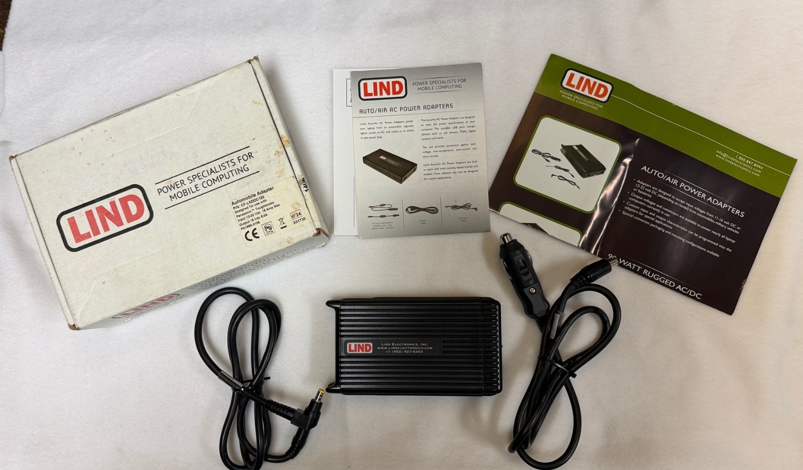 NEW Genuine  Lind Auto DC Adapter Panasonic Toughbook CF-LNDDC120