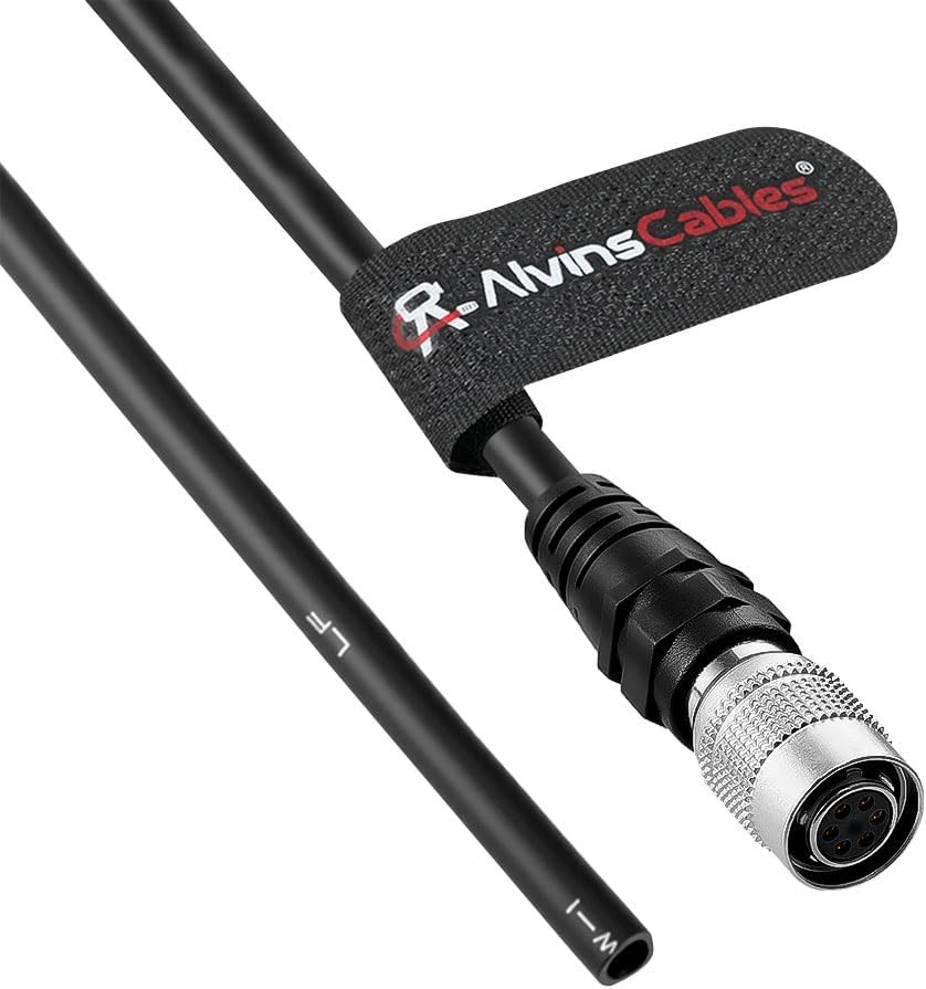 6.6ft/2m Hirose 6 Pin Female Open End Power Cable for Sony CCD Basler Keyence