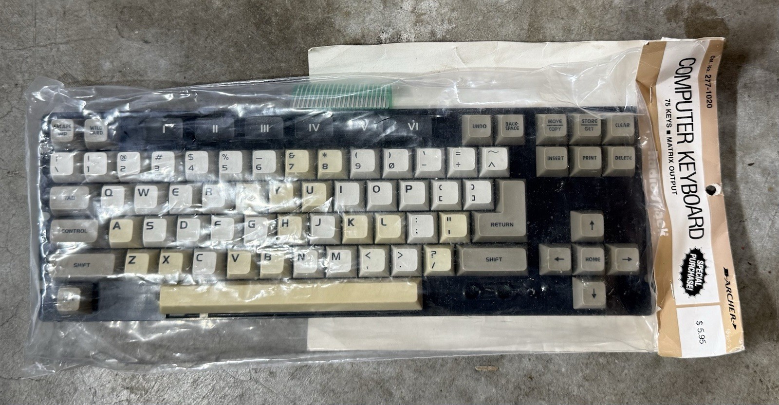 Vintage Archer Radio Shack Computer Keyboard 277-1020 – NOS Sealed