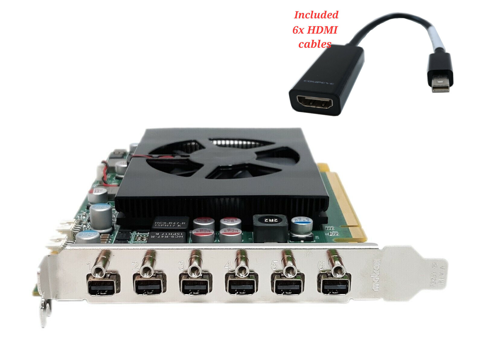 Dell Matrox C680-E4GBF 4GB PCIE 6x mini DP DW5DN 0DW5DN 6 Display Video Support