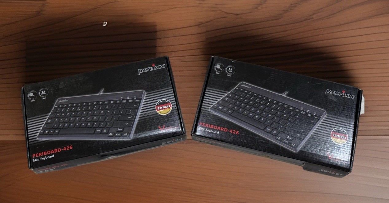 Lot Of 2 NEW Perixx PERIBOARD-426 Wired Mini Keyboard Low Profile USB Layout