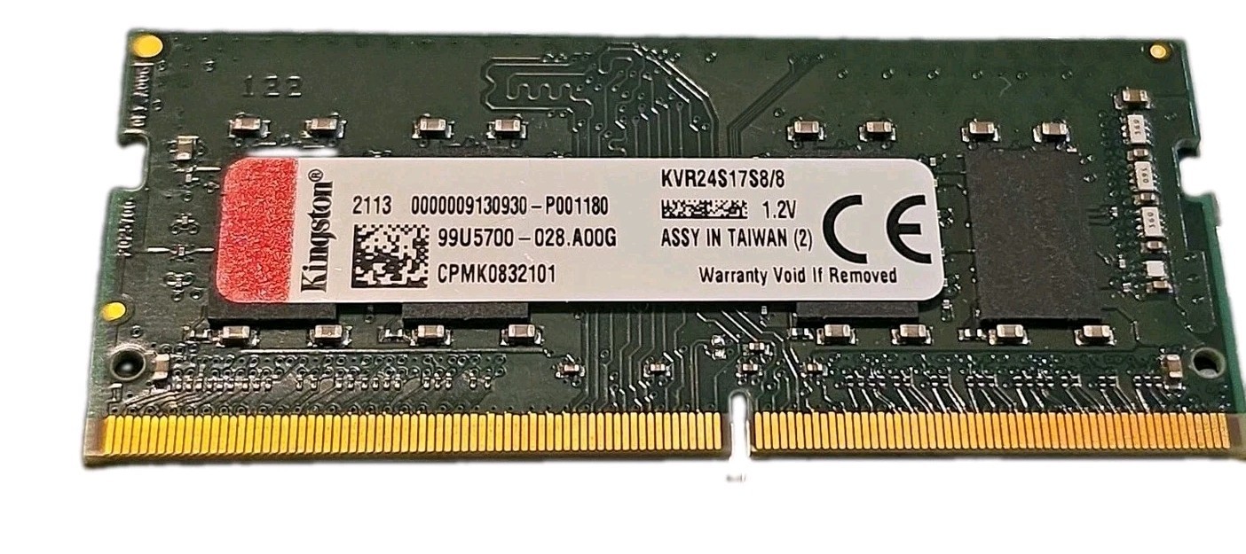 8GB Kingston KVR24S17S8/8  PC4-2400 DDR4 CL17 SODIMM Laptop RAM