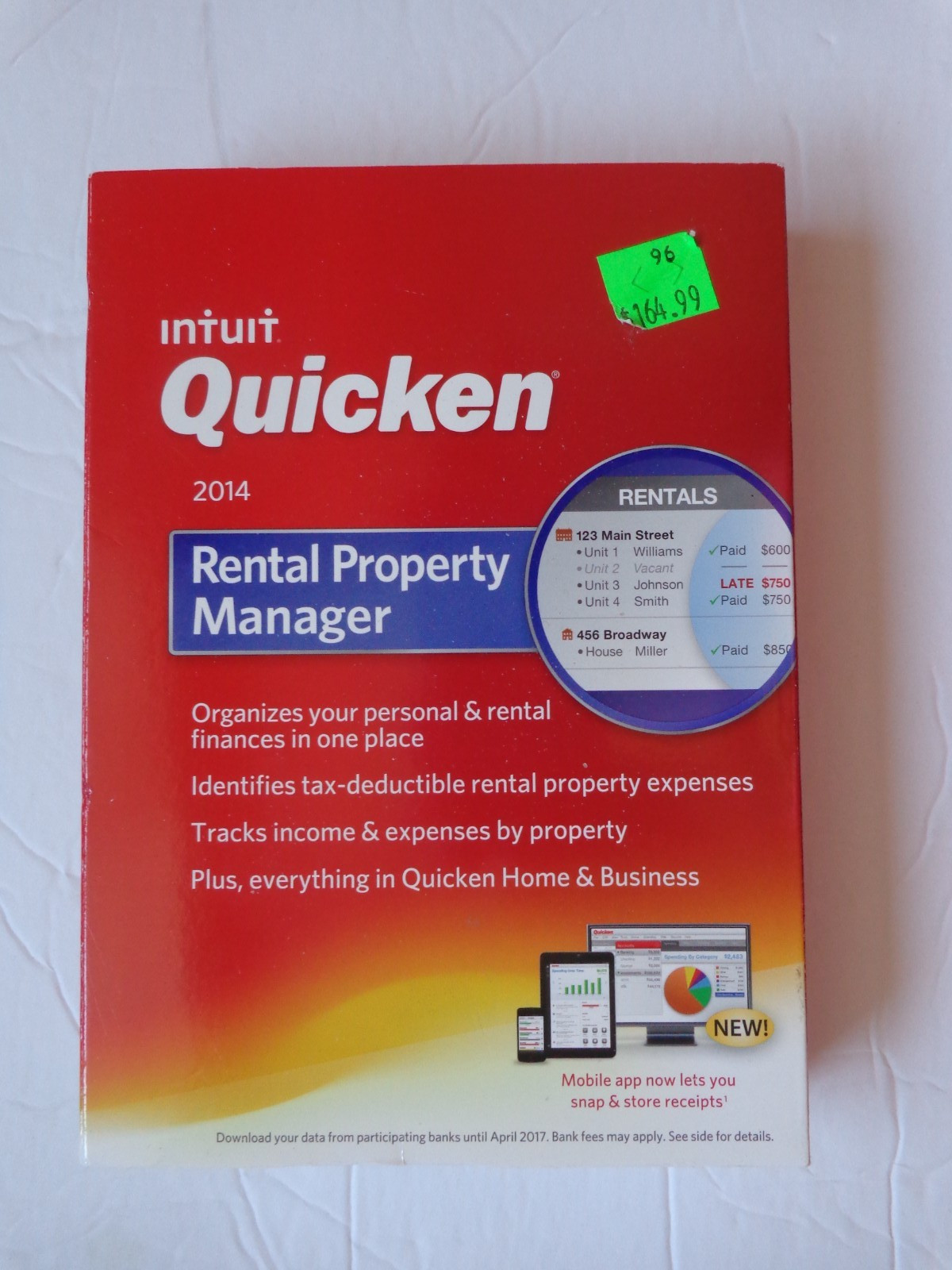 Quicken Rental Property Manager 2014 For Windows XP SP3 and Above, Vista / 7 /8