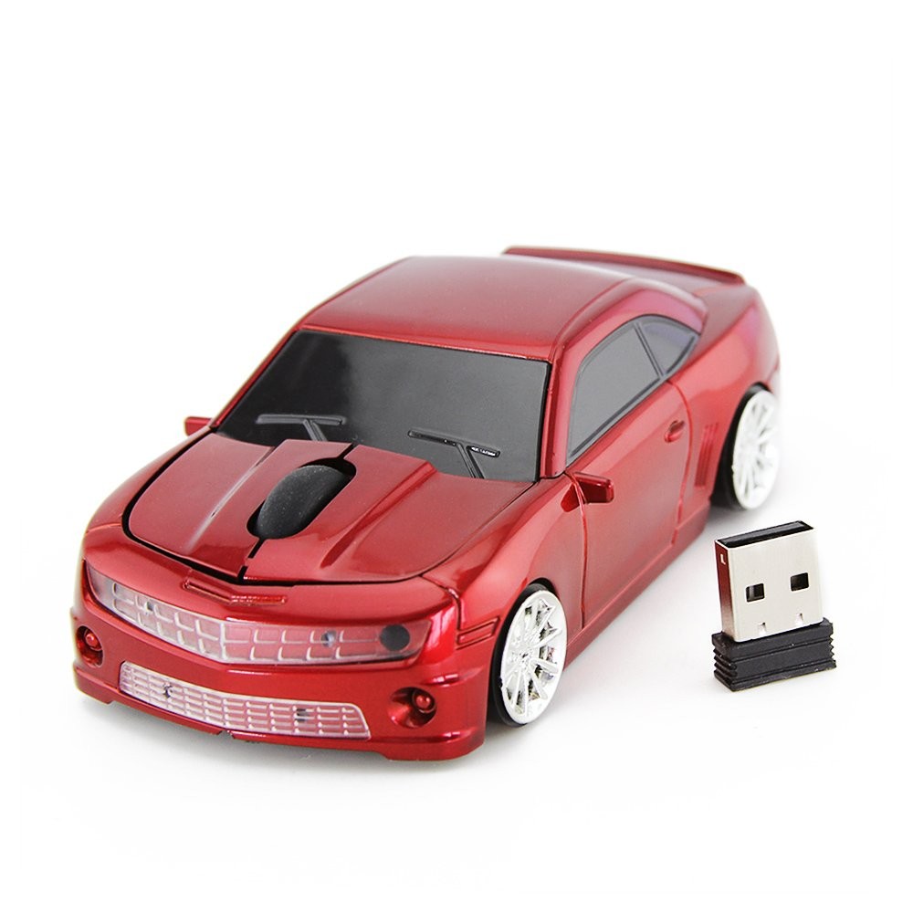 FASBEL for Cl Racing Sports Car Mouse Wireless Mice Computer Laptop PC Red 