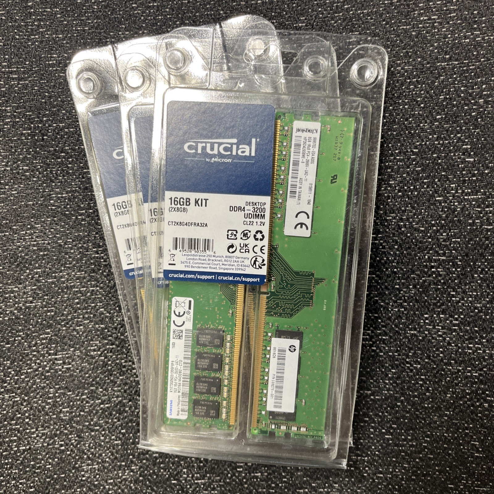 Crucial 16GB Kit (2x8GB) DDR4-3200 UDIMM CL22Desktop Memory RAM  (2x8GB) 3200MHz