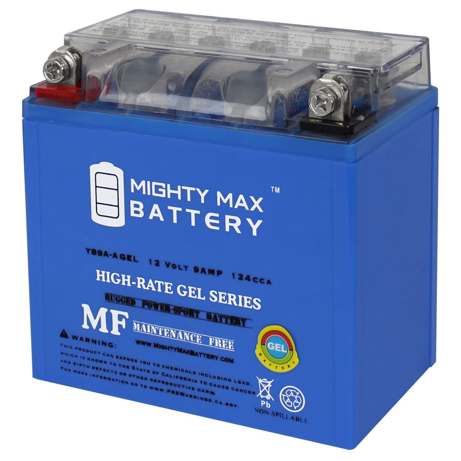 Mighty Max Battery YB9A-A GEL - 12 Volt 9 AH, GEL Type, 130 CCA, Rechargeable