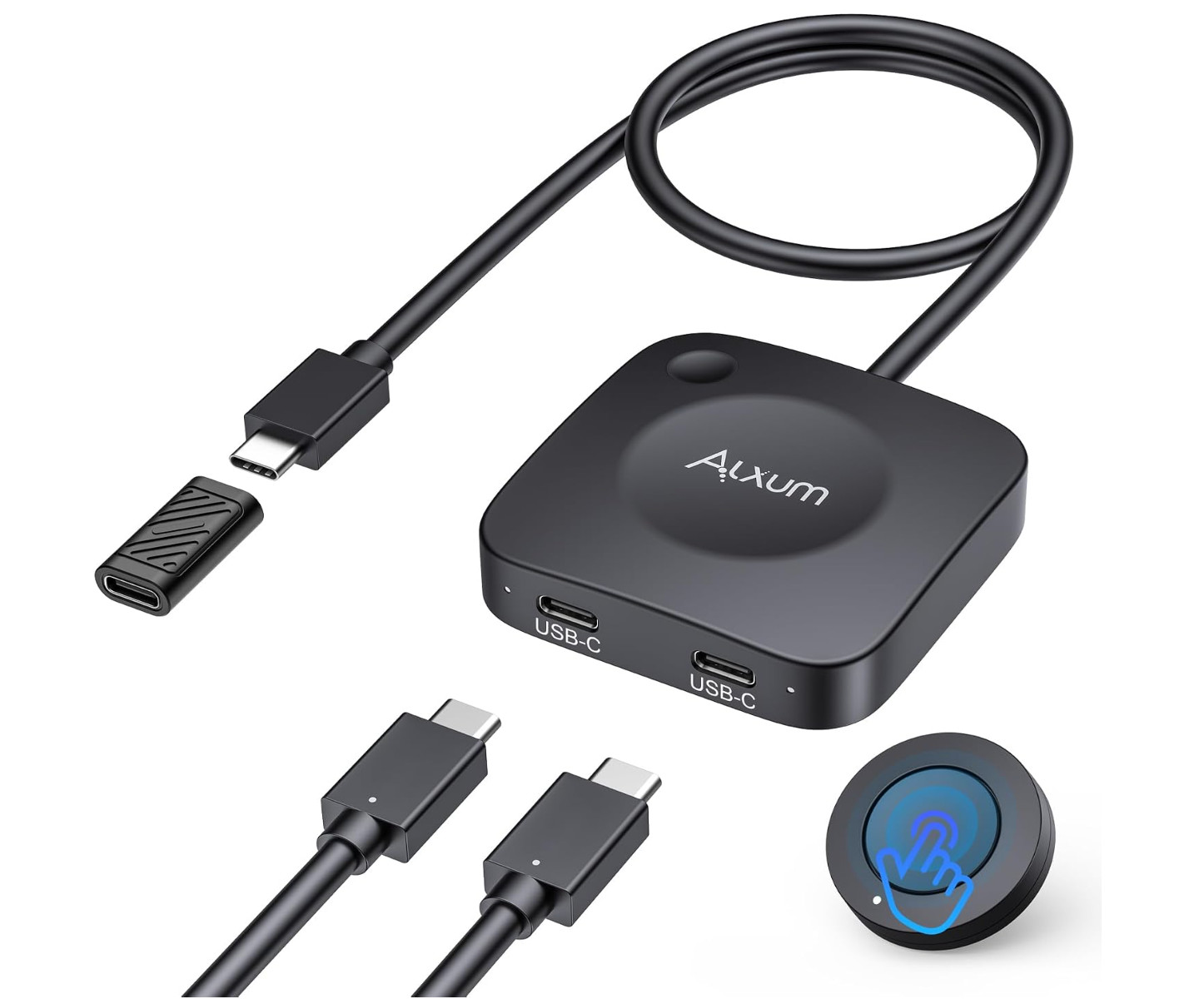 Alxum 20Gbps USB-C Switch 2 In 1 Out USB 3.2 Sharing Switcher PC Open Box
