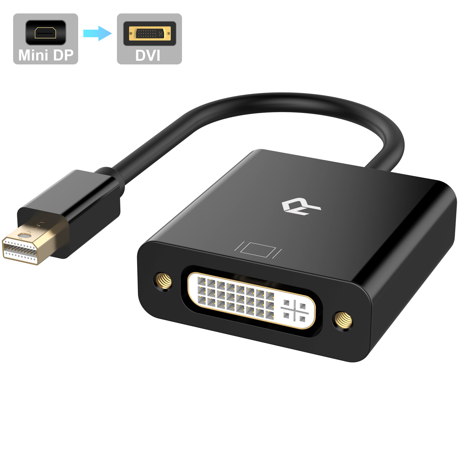 Rankie Mini DP to DVI, Mini DisplayPort (Thunderbolt Port Compatible) to DVI
