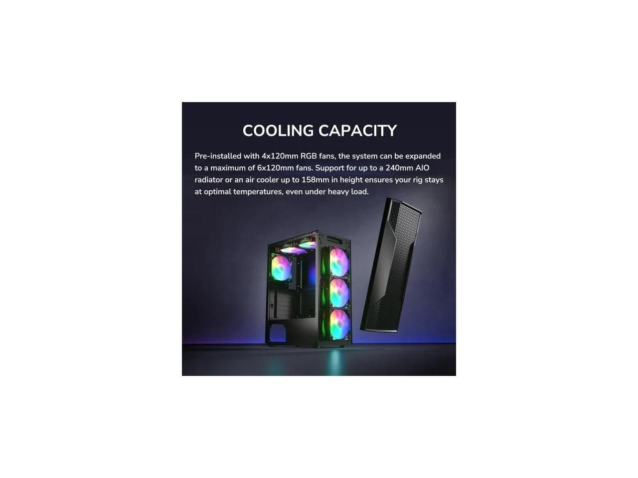 COUGAR MX110 RGB Mid-Tower ATX PC Case  Built for Basics. Ready for More.  4X