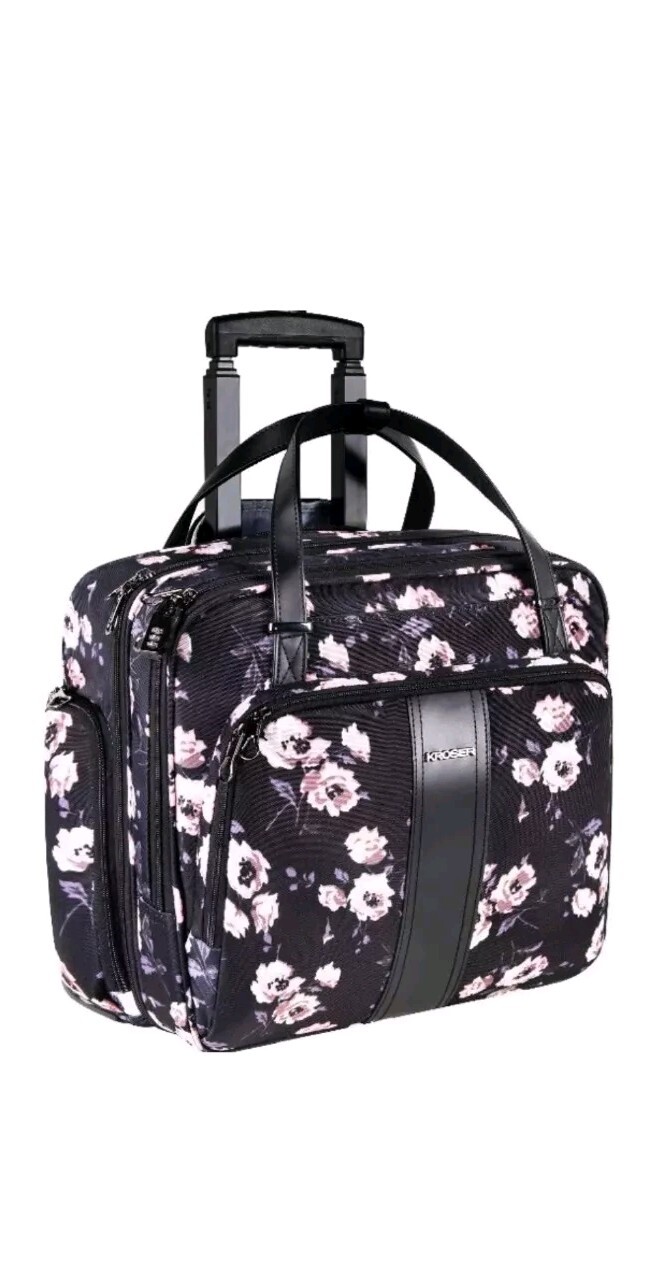 KROSER Rolling Laptop Briefcase Premium Rolling Laptop Bag Fits Up to 15.6 Inch