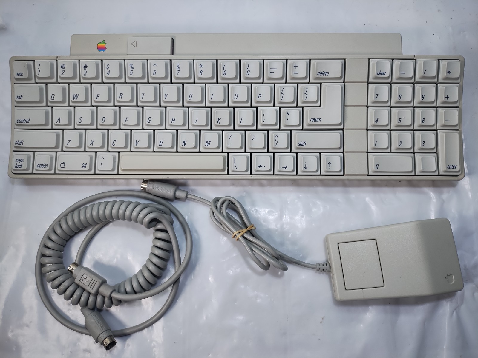 Apple IIgs ADB Keyboard 825-1301-A Alps SKCM Orange Switches & Mouse G5431 -READ