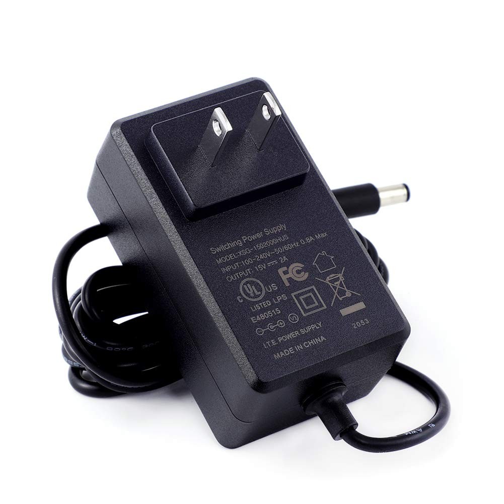 [UL Listed] Maxson 15V 2A Power Supply Charger (Input AC 1 Pack, Black 