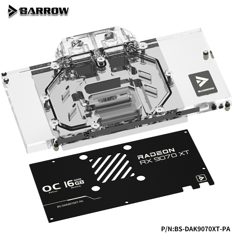 Barrow GPU Block Use for PowerColor Hellhound Spectral White RX 9070 XT / Reaper