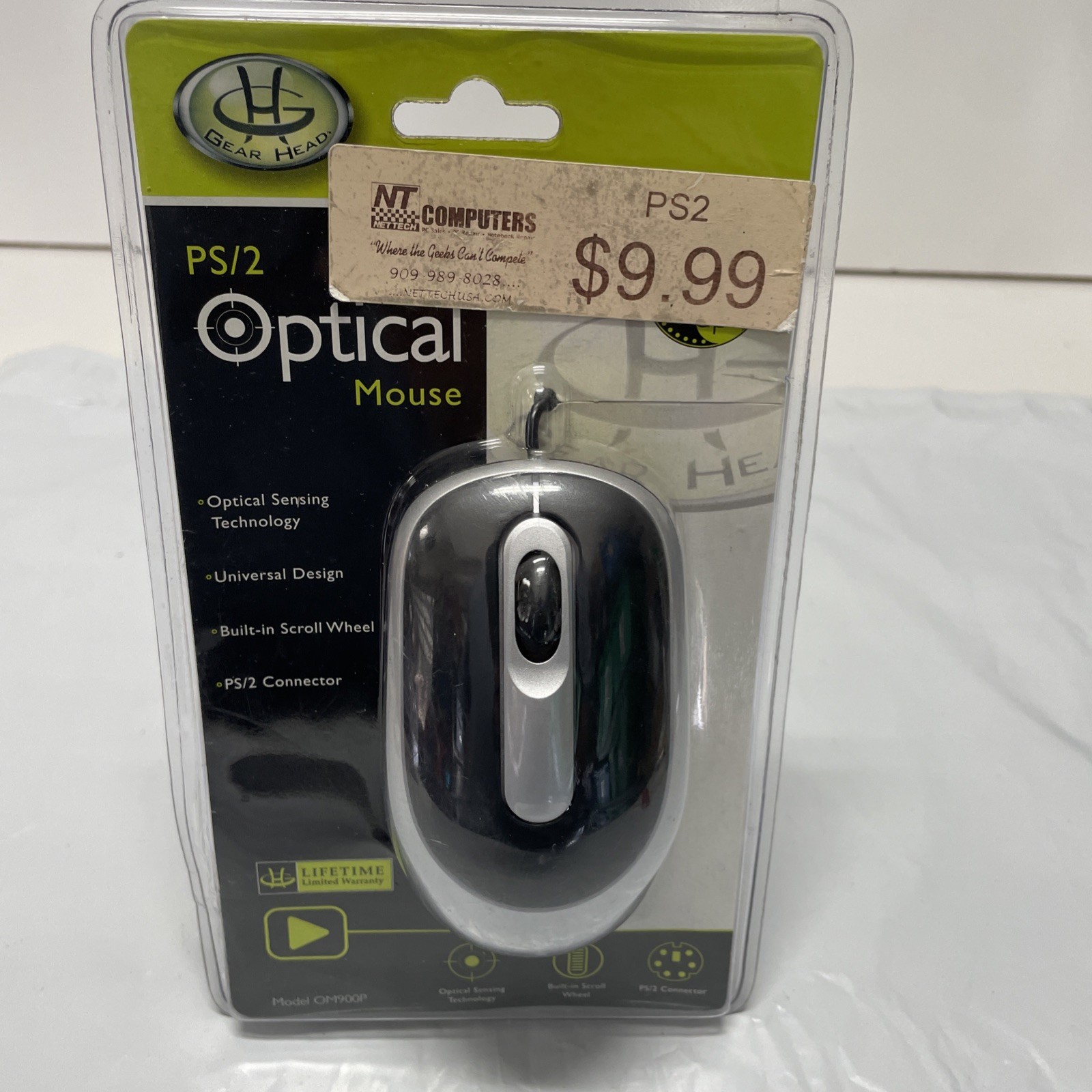 Gear Head Lighted Optical Mouse 800 Dpi