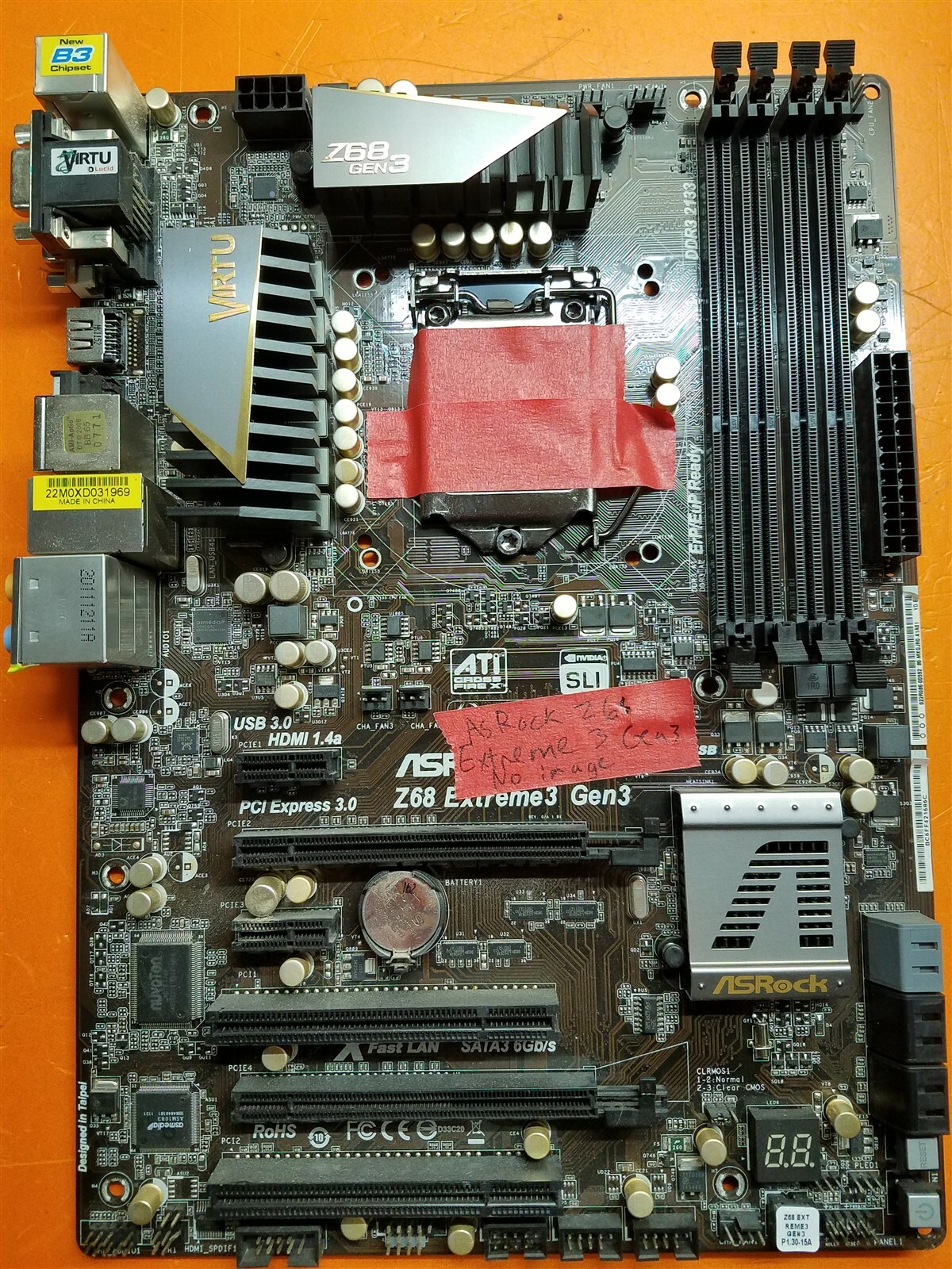 ⭐️⭐️⭐️⭐️⭐️ ASRock **No Image** Z68 Extreme3 Gen3 Motherboard 