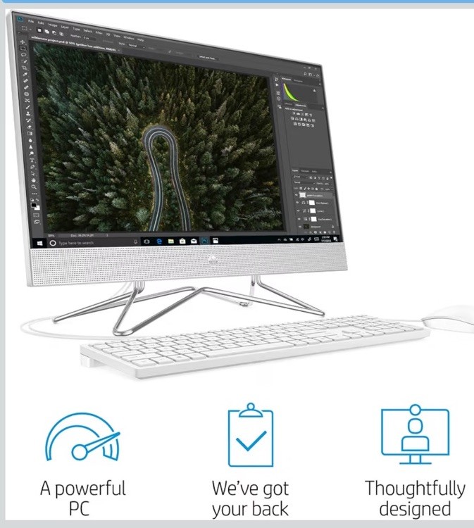 HP All-in-One 23.8" AMD Athlon Gold 512GB SSD Radeon Graphics Win 10 Home