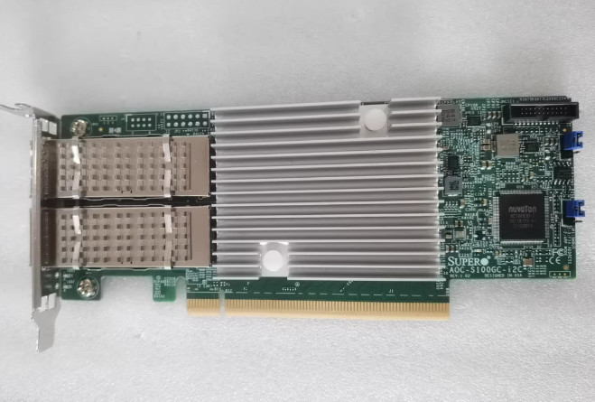 Supermicro AOC-S100G-b2C 100Gbps QSFP28 PCIe 4.0 x16 Network BCM957508-P2100G