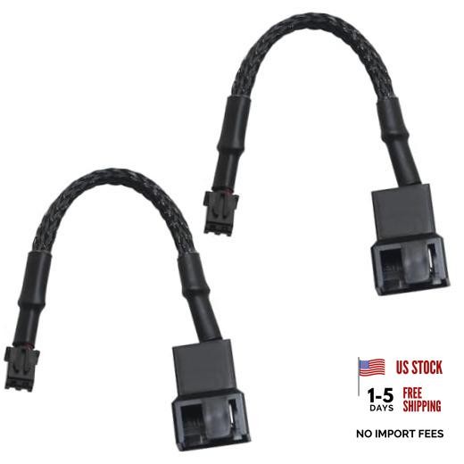 2PCS Mini 2-Pin Fan Adapter Cables to 4-Pin PC Fans to Mini 2-Pin JST XH 2.5mm