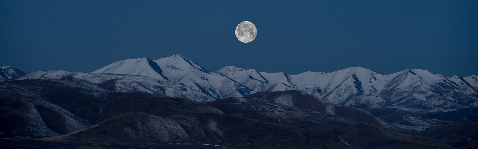 Landscape mountains moon moonlight night multiple Custom Gaming Mat Desk