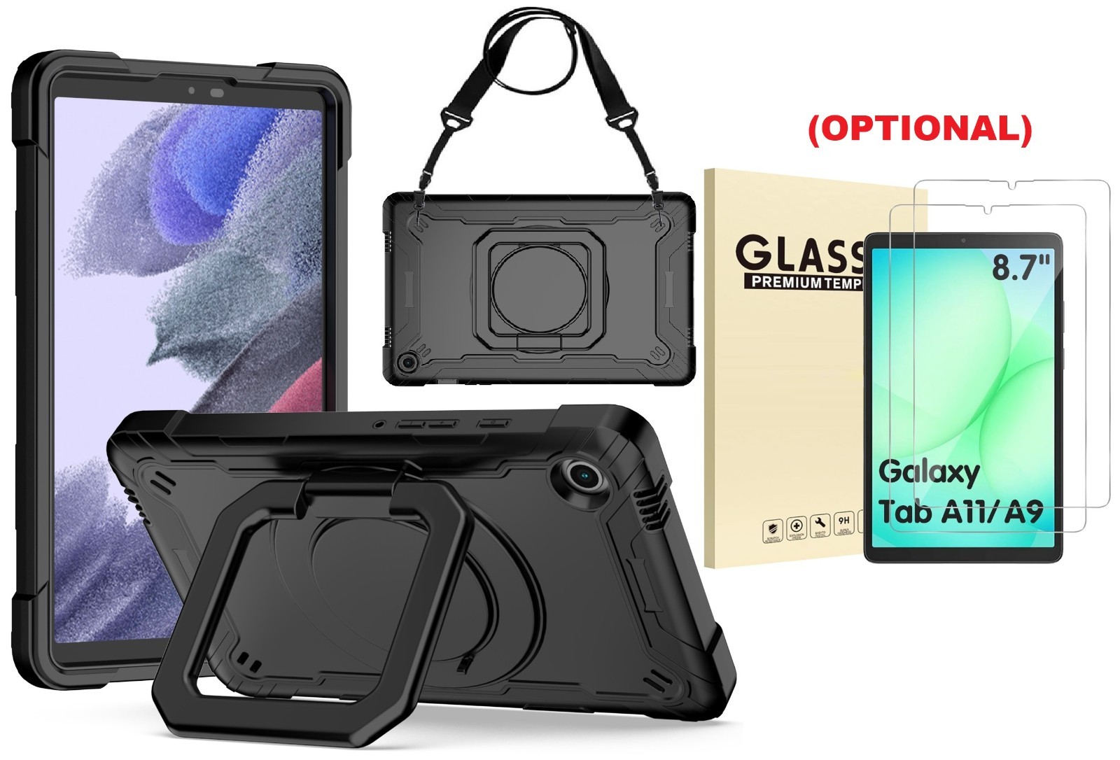 Samsung Galaxy Tab A11/ A9 8.7 inch Rotating Case Heavy Duty Shockproof Rugged