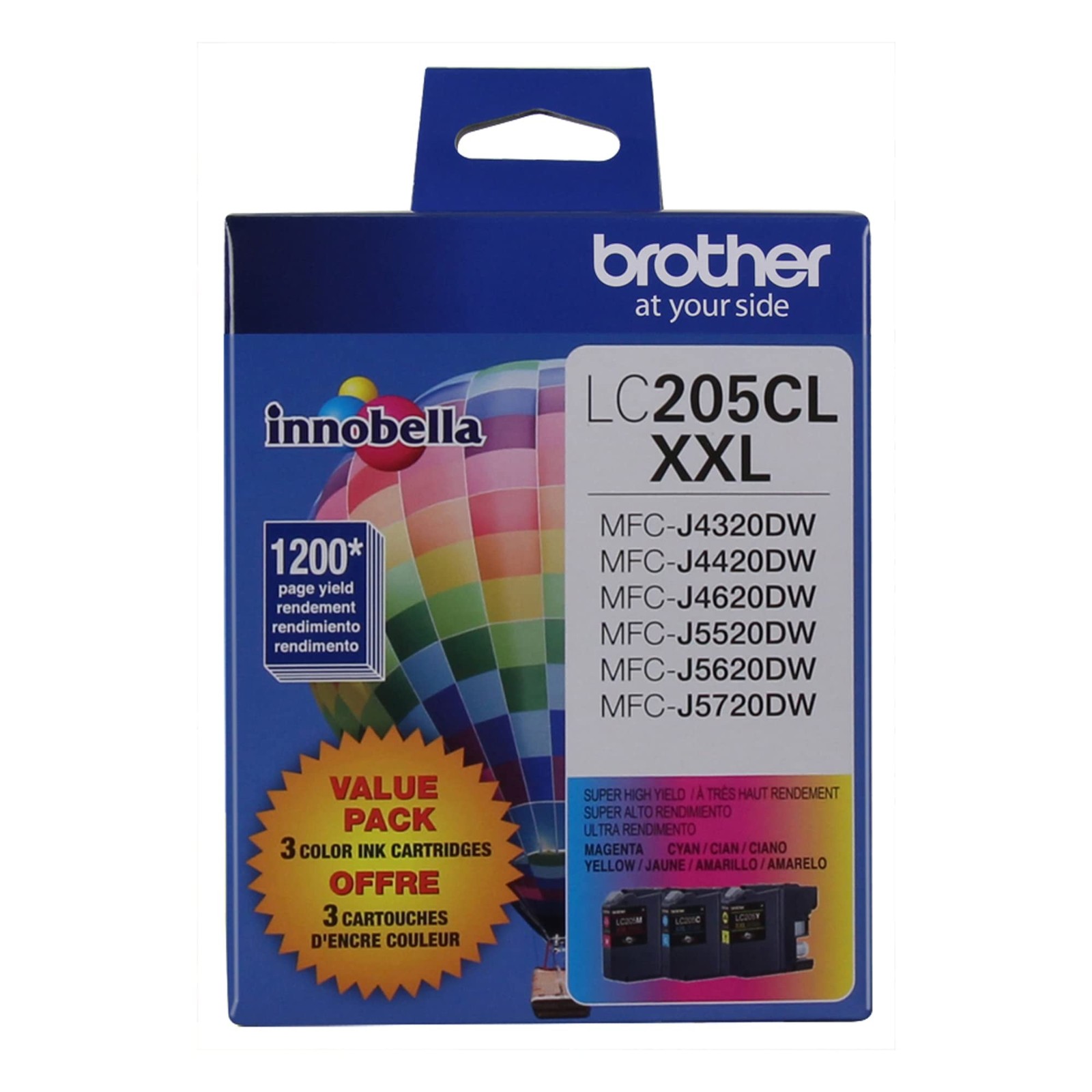 Genuine Super High Yield Color Ink Cartridge, LC2053PKS, Replacement Color In...