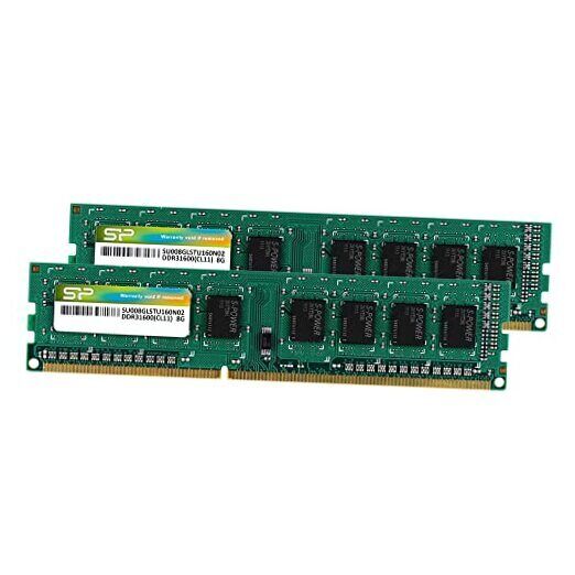 Silicon Power DDR3 16GB (2 x 8GB) 1600MHz (PC3 12800) 240-Pin CL11 1.35V / 