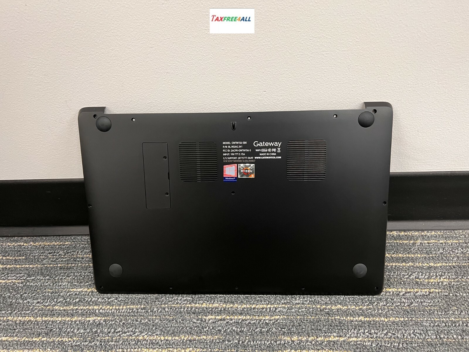 GENUINE GATEWAY GWTN156-5BK ULTRA SLIM NOTEBOOK Laptop  Bottom Cover-Black