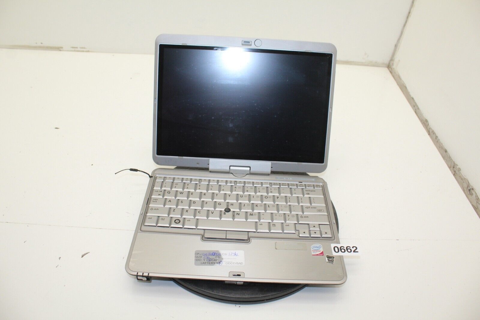 HP Compaq 2710p Laptop Intel Core 2 Duo 2GB Ram No HDD or Battery