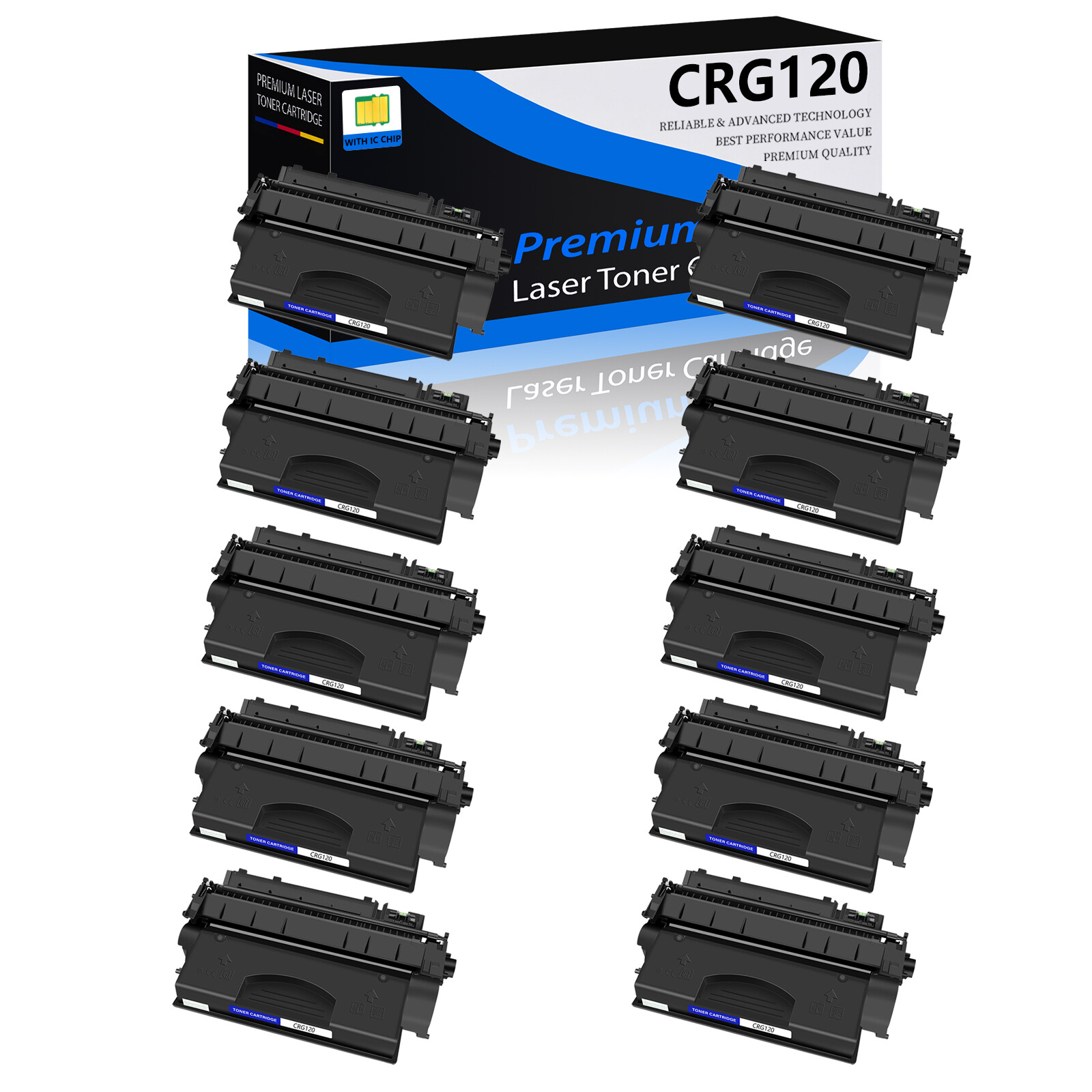 10 Pack CRG120 Toner Cartridge Black For Canon 120 ImageClass D1320 D1120 D1150