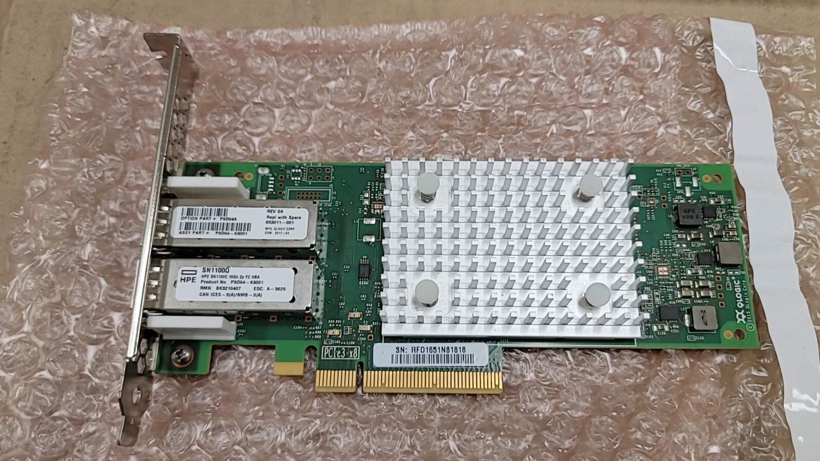 HPE QLOGIC QLE2692-HP SN1100Q 16GB 2-PORT FC HBA 853011-001 High Profile
