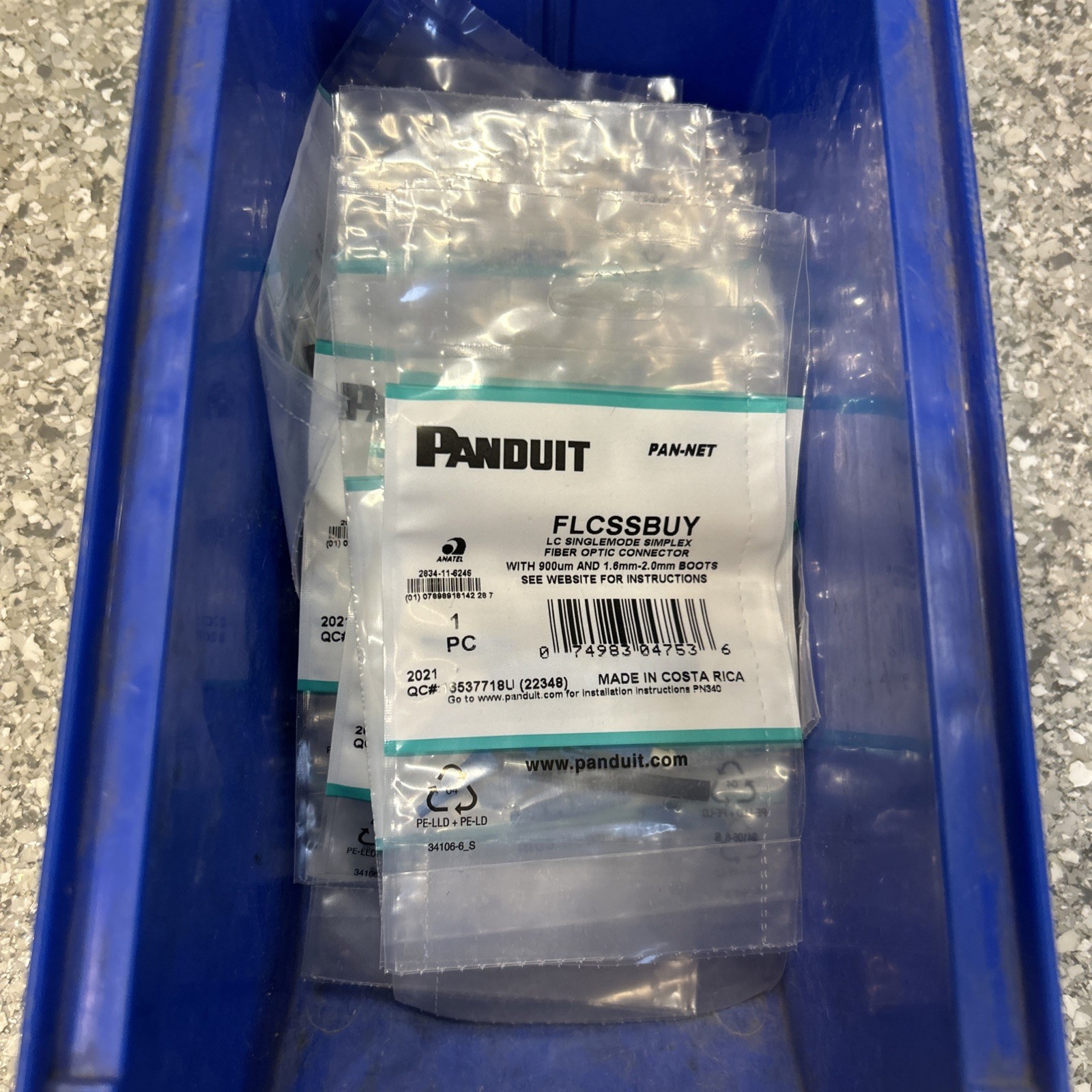 Panduit FLCSSBUY LC OS2 Singlemode Field Polish Fiber Optic Connector ~STSI