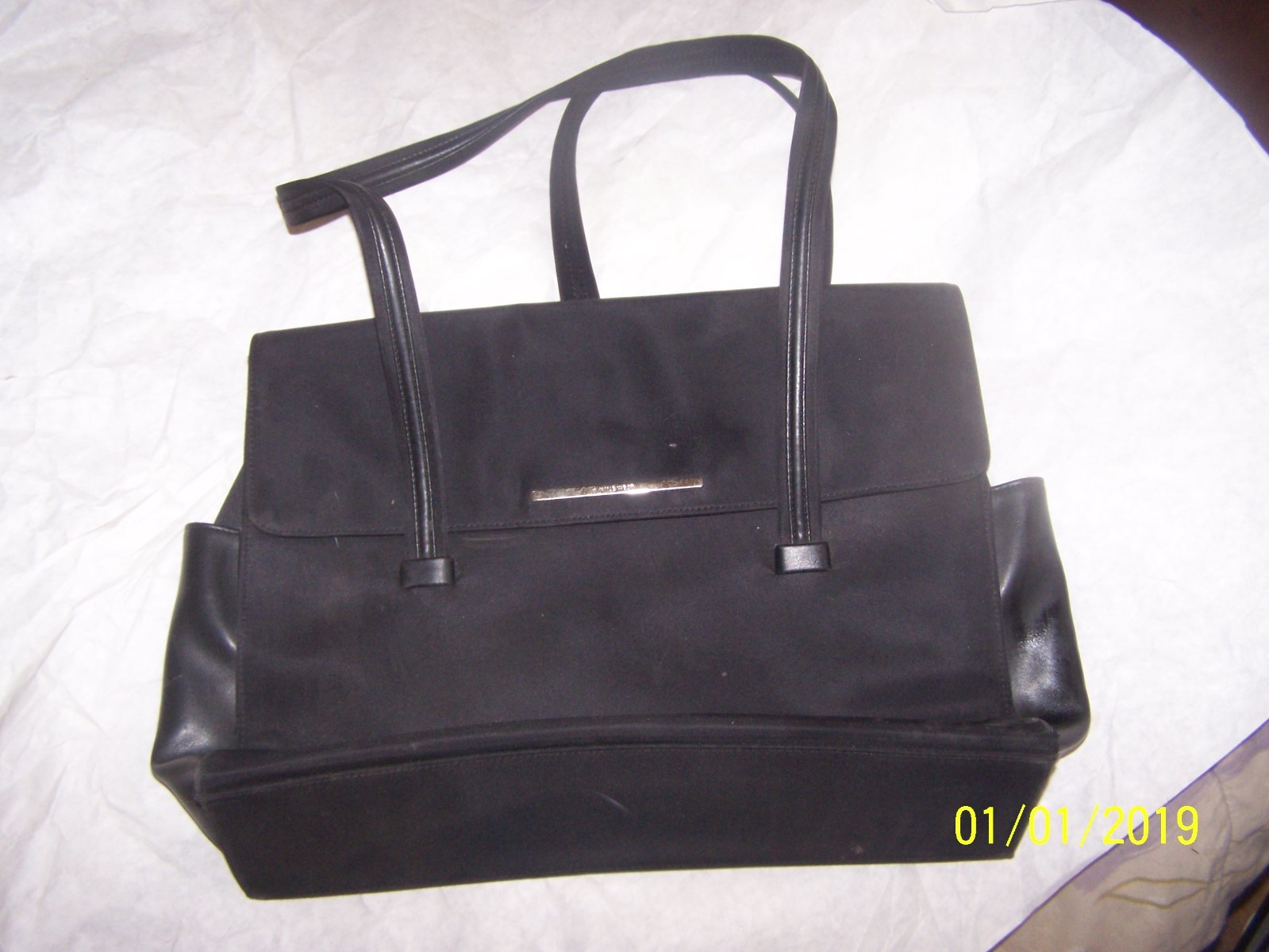 Ladies Large Black Nine West Shoulder Bag In Excellent Shape