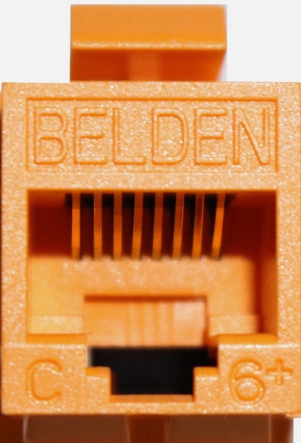 Belden AX101322 KeyConnect 10GX CAT6+ ORANGE RJ45 Jack, (Pack of 10)