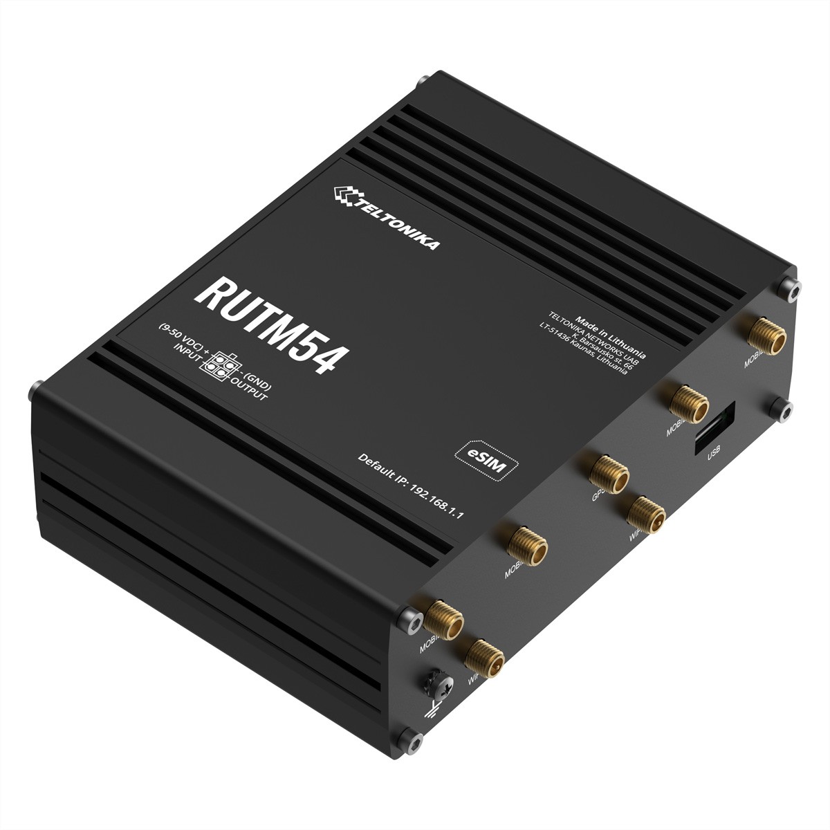 RUTM54000200 Teltonika · Router · RUTM54 · Dual 5G eSIM TELIT Router ~D~