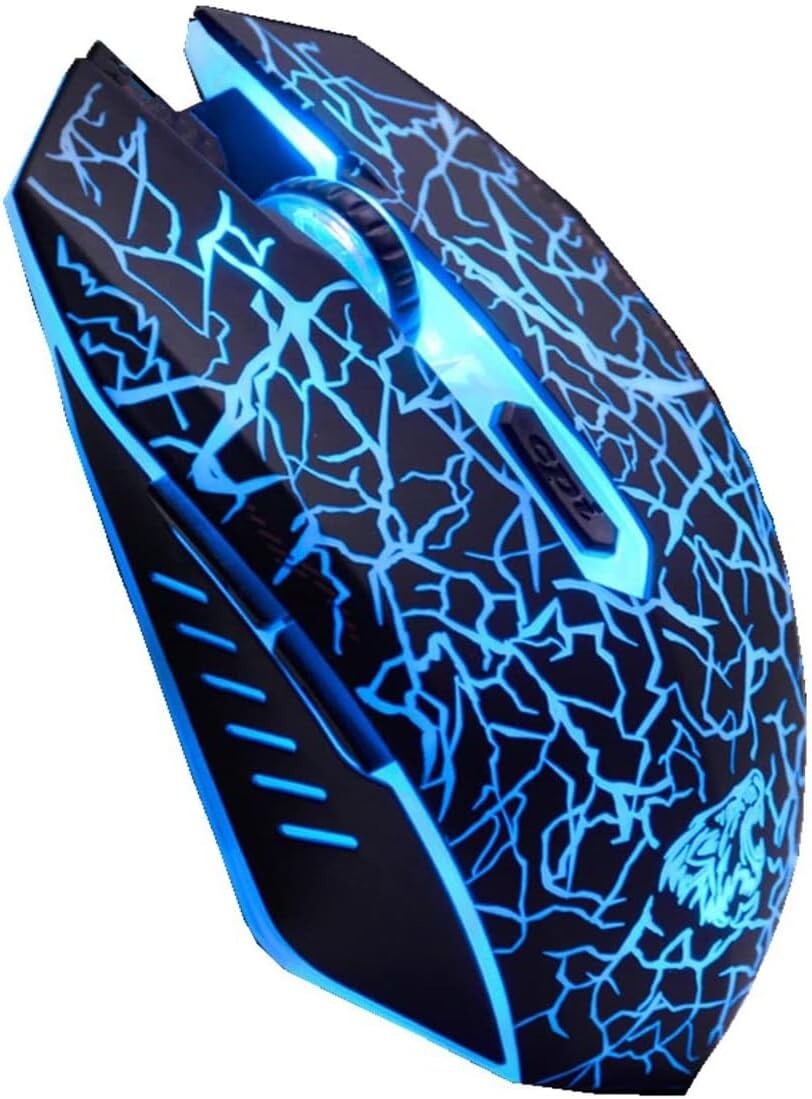 C10 Wireless Gaming Mouse Rechargeable Silent Optical Mice 7 Colors LED Lights