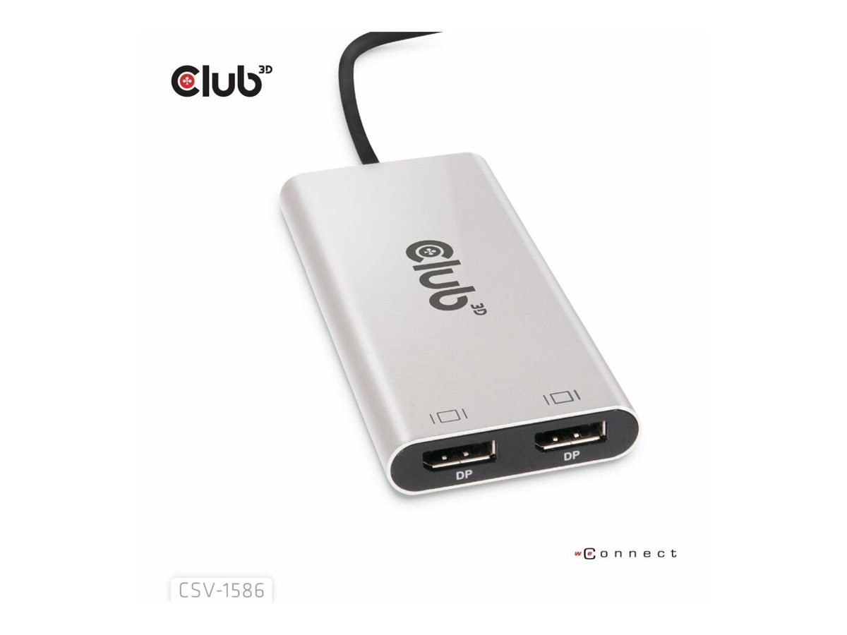 Club 3D Adapter Thunderbolt 3> Displayport 1.2** Dual Monitor 4K 60Hz CSV-1586