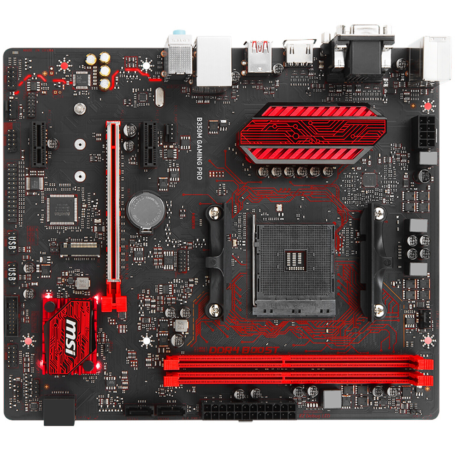 For MSI B350M GAMING PRO Motherboard M-ATX DDR4 M.2 Support 2600X