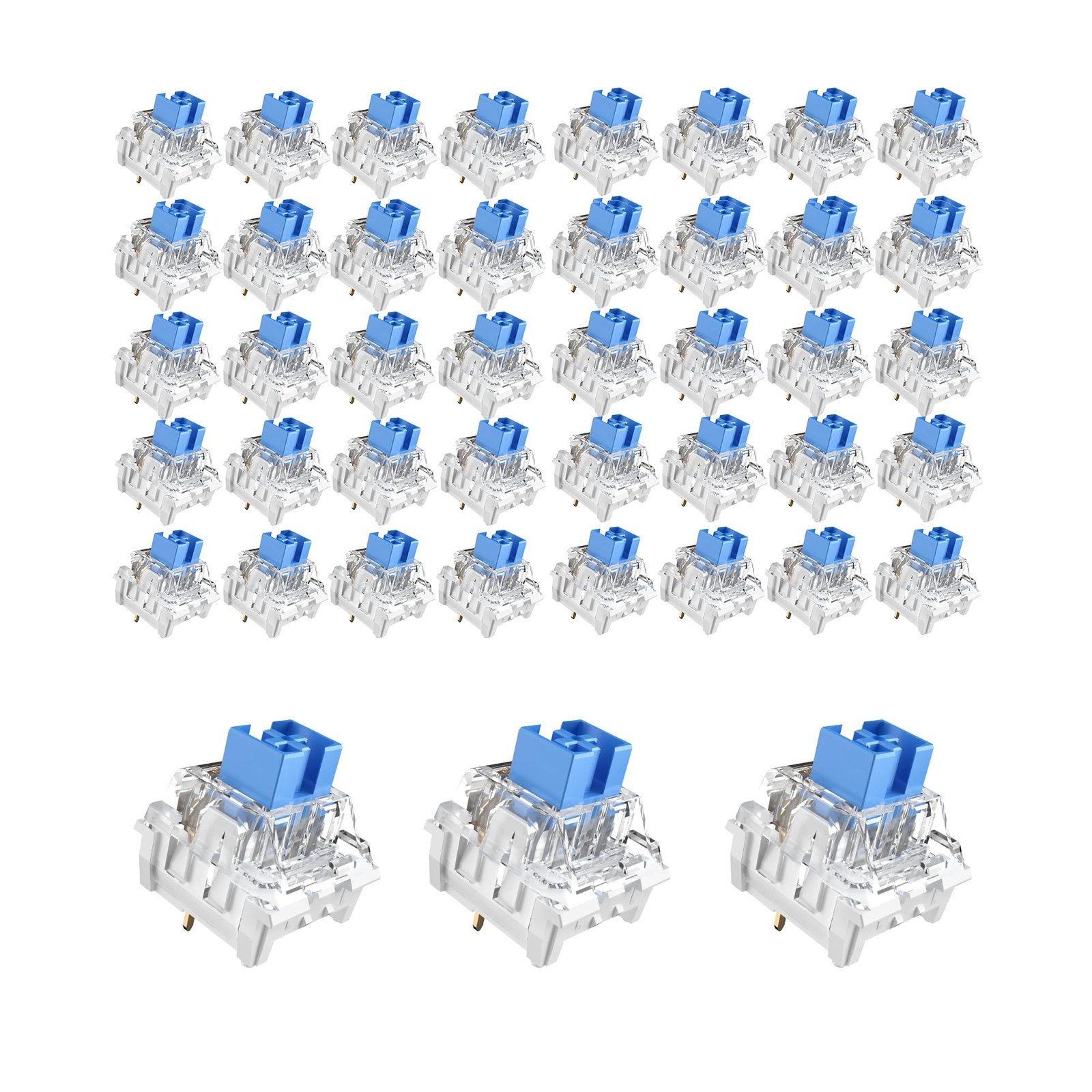 Zhouwang 108PCS Keyboard Clickers for 3D Prints,Blue Clicky Switches | 3-Pin ...
